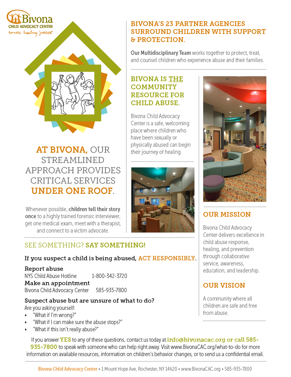 Bivona Child Advocacy Center fact sheet