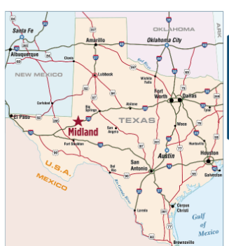 Map of Midland Texas